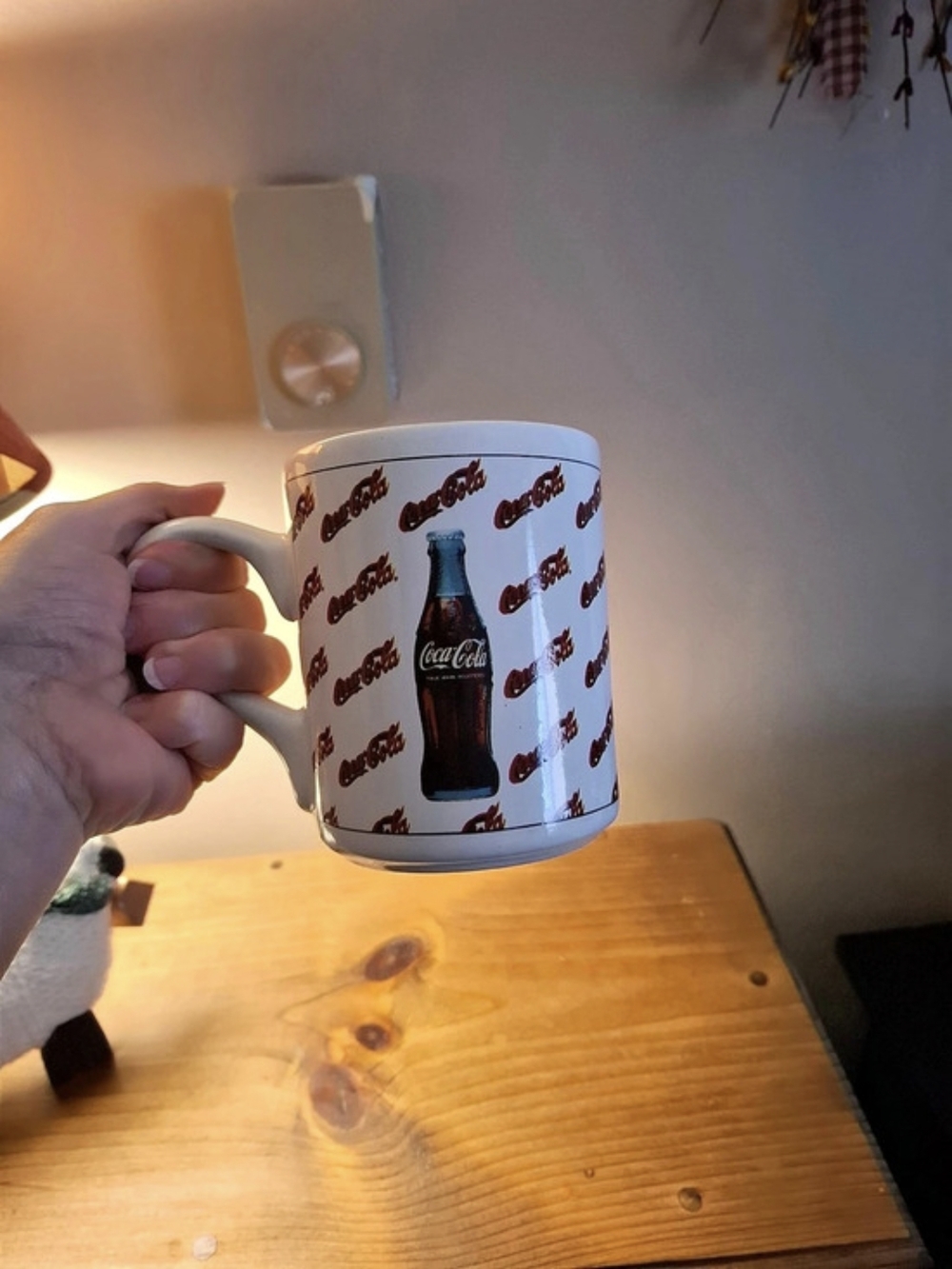 Coca-Cola Logo Mug in White & Red Like New